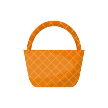 Empty basket picnic Stock Illustration