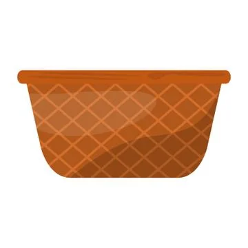 Empty basket picnic Stock Illustration