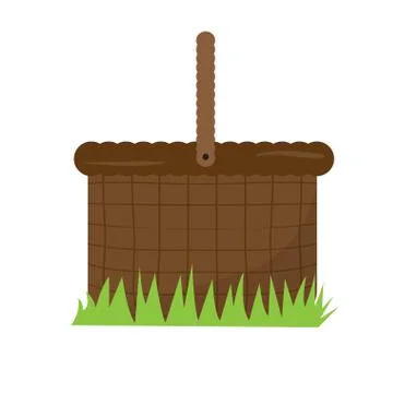 Empty basket picnic Stock Illustration