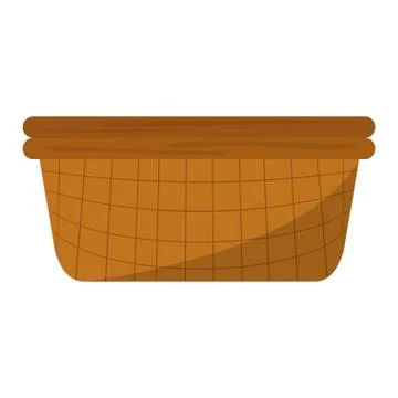 Empty basket picnic Stock Illustration