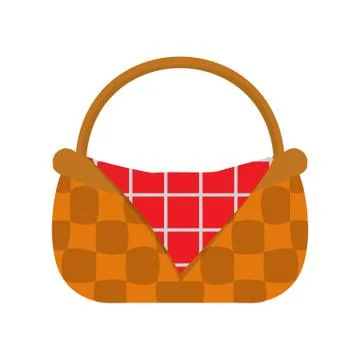 Empty basket picnic Stock Illustration