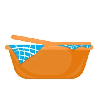 Empty basket picnic Stock Illustration