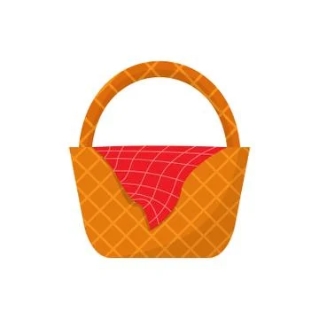 Empty basket picnic Stock Illustration