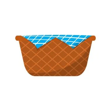 Empty basket picnic Stock Illustration