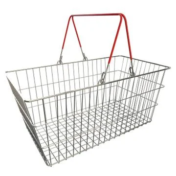 Empty basket with red rubberized handles Stock Illustration