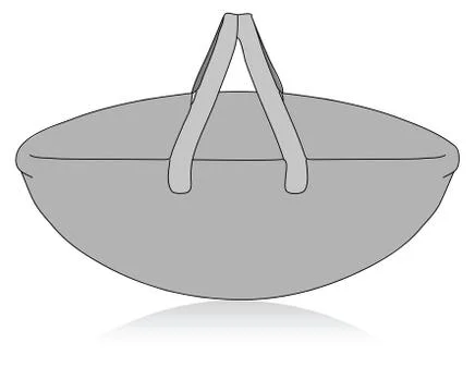 An empty basket on a white background Stock Illustration