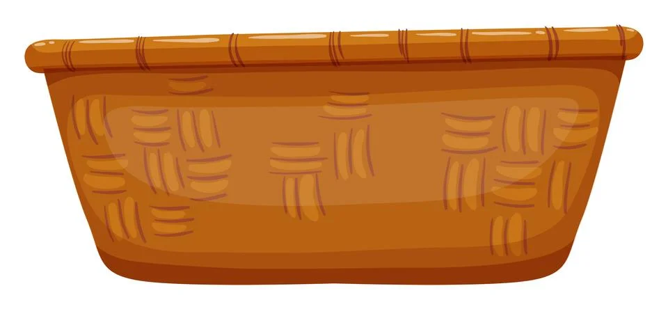 Empty basket on white Stock Illustration