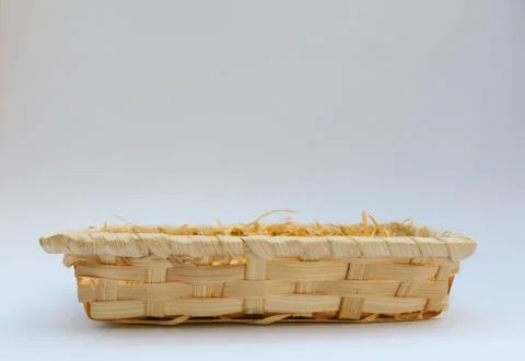 Empty basket wicker Stock Photos