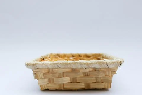 Empty basket wicker Stock Photos