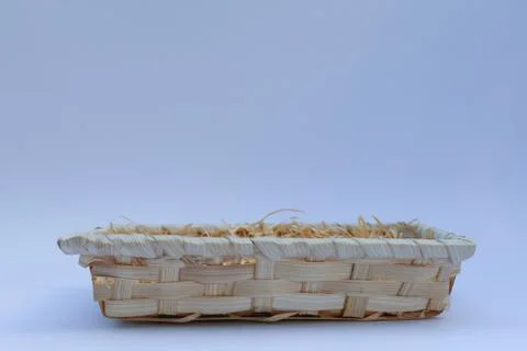 Empty basket wicker Stock-Fotos