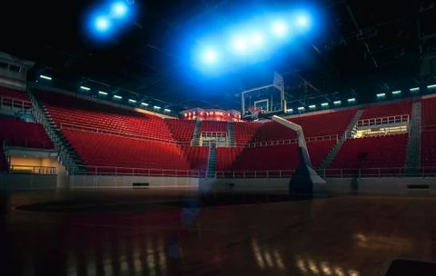 Empty Basketball Court Stock Photos