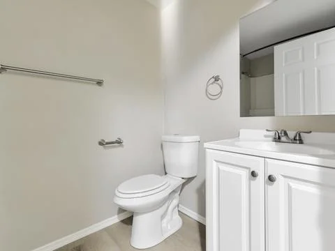 Empty bathroom interior Stock Photos