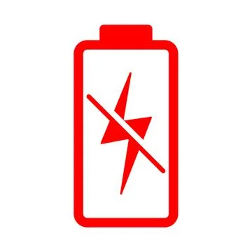 Empty battery charge icon design. Vector. Stock Illustration
