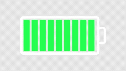Empty battery recharge levels animation. Video stock 142202034