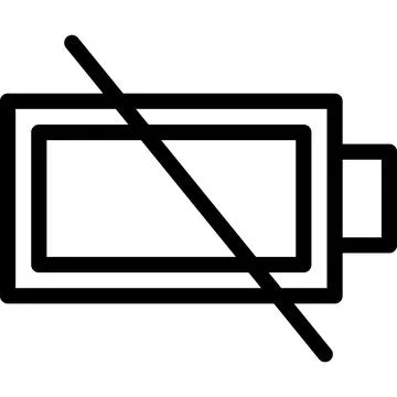 Empty Battery Vector Icon Design Illustration Illustrazione stock
