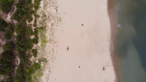 Empty Beach From Above Video stock 132265634