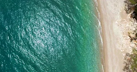Empty Beach Aerial Viw Stock Footage 130612900
