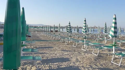 Empty beach. Alghero Sardinia. Stock Footage 67582699