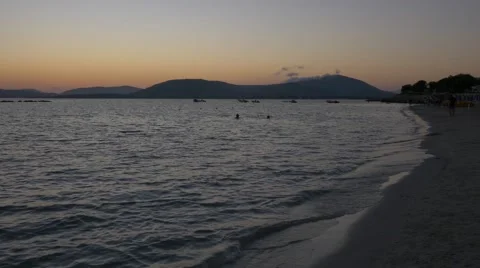 Empty beach in Alghero, Sardinia. Stock-Footage 67818591