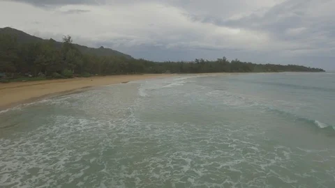 Empty beach along the beautiful sea Stock Footage 104937639
