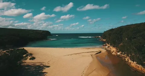 Empty Beach in Australia from Above 스톡 동영상 158996584