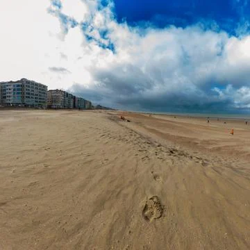 Empty beach in autumn Stock Photos