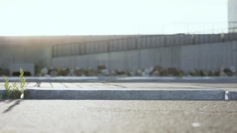 Empty beach car park spaces covered in asphalt. Stock Illustration