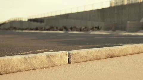 Empty beach car park spaces covered in asphalt. Stock Illustration