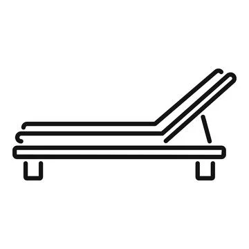 Empty beach chair inviting relaxation by the sea Stock Illustration