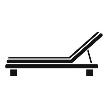 Empty beach chaise longue sunbed presenting summer vacation leisure time Stock Illustration