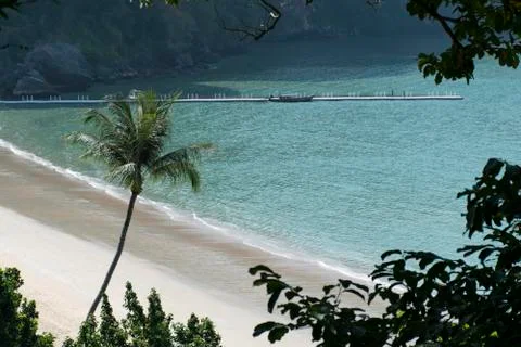 Empty Beach. Coastal Line. Stock Photos