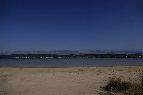 An empty beach in coatia at summer Foto stock
