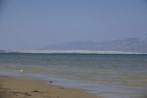 An empty beach in coatia at summer Stock Photos