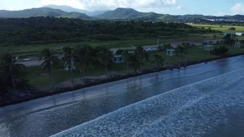 Empty Beach Costline in the Caribbean Stock Footage 273835301