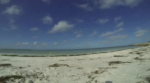 Empty beach daytime time lapse 스톡 동영상 25394946