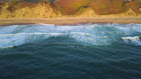 Empty Beach During Sunset in California [4k] Stock Footage 106311327