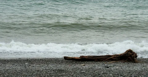Empty beach during winter 库存影片 62470061