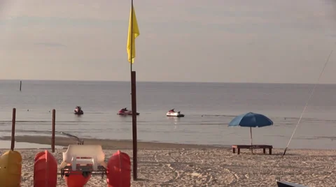 Empty beach early in the morning Video stock 37364349