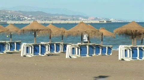 Empty beach  Stock Footage 398075