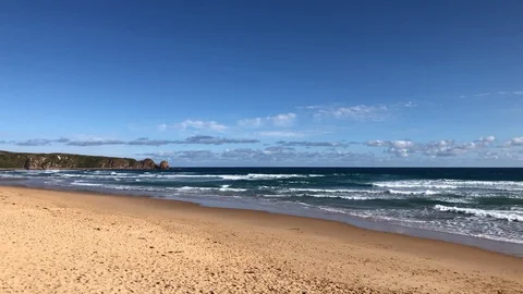 Empty Beach Stock Footage 97609619