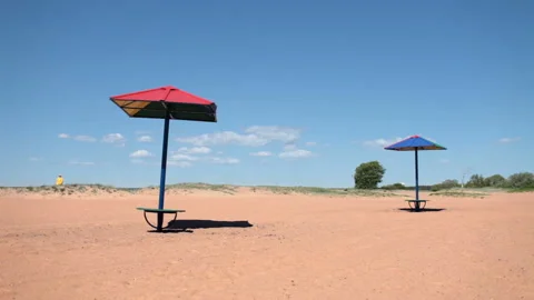 Empty beach Stock Footage 109561843