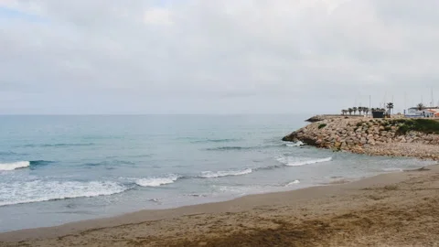 Empty beach Stock Footage 153225633