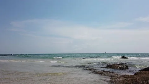 Empty beach in Hua Hin Stock Footage 138830194