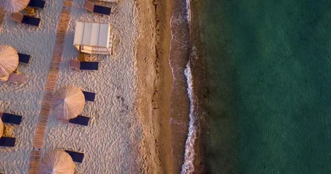 Empty beach in the morning Stock Footage 247585673