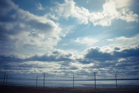 Empty beach outdoor Stock Photos