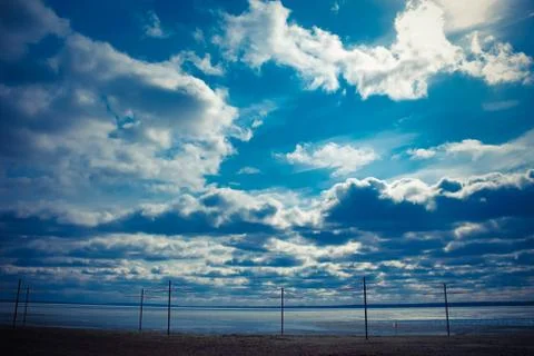 Empty beach outdoor Stock Photos