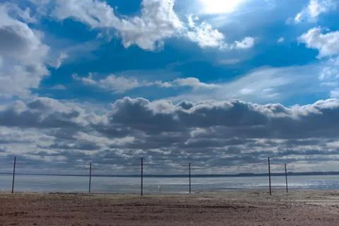 Empty beach outdoor Stock Photos