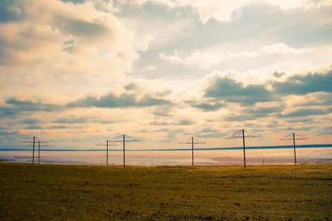 Empty beach outdoor Stock Photos