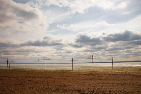 Empty beach outdoor Stock Photos