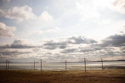 Empty beach outdoor Stock Photos
